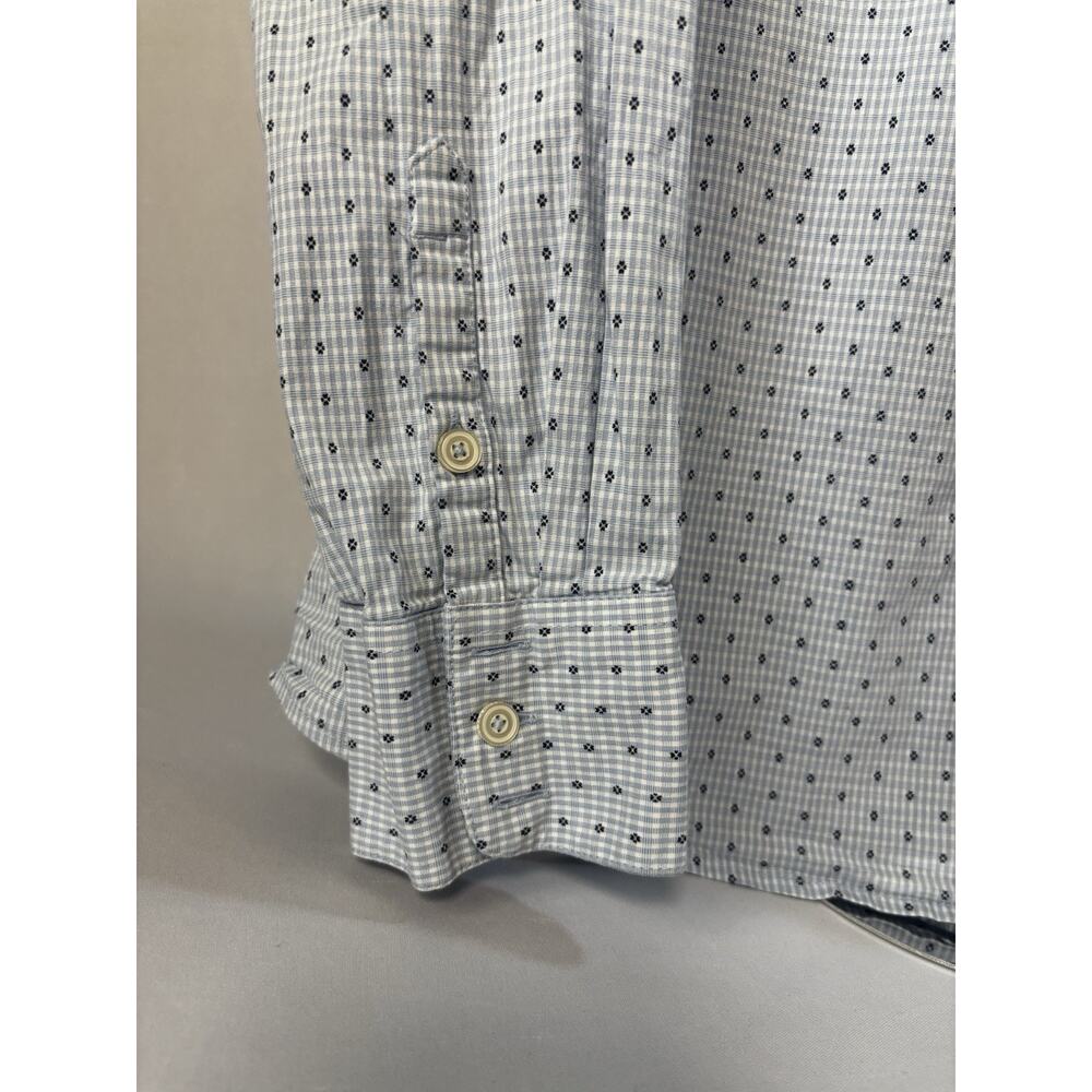 Ariat‎ REAL Men’s XXL Fitted Western Button Shirt Blue Gingham Cowboy Core - Picture 3 of 9